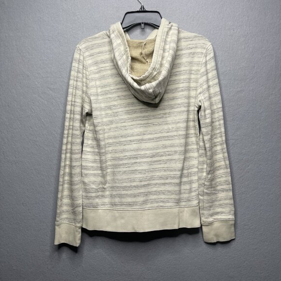Vans Hoodie Womens M Beige Gray Striped Full Zip Hoodie - Picture 5 of 6